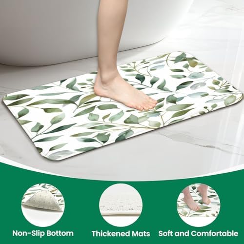 4 Pieces Shower Curtain Set with Rugs and Mats Abstract Flower Design