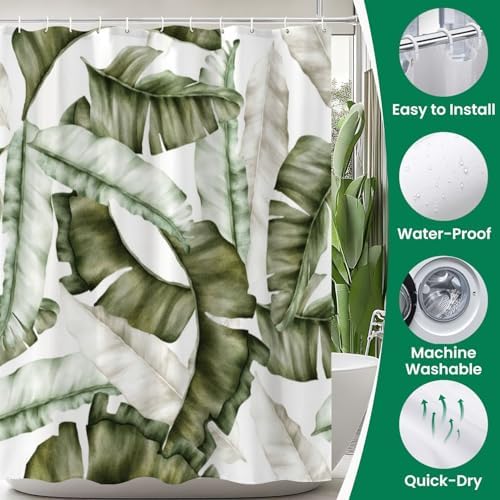 JCOOKLOFTS 4 Piece Luxury Banana Leaf Shower Set