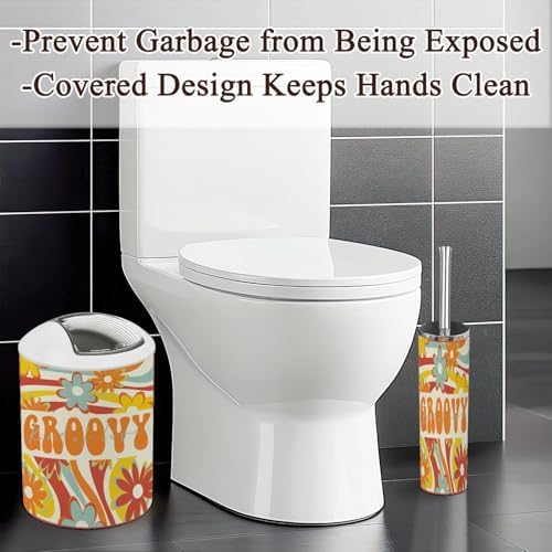 6 Piece Retro Rainbow Bathroom Accessories Set