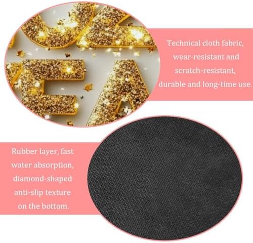 Memory Foam Bath Mat with Non Slip Rubber Bottom 31x20