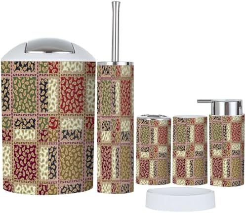 Bathroom Accessories Set 6 Pcs Durable Modern Decor 1