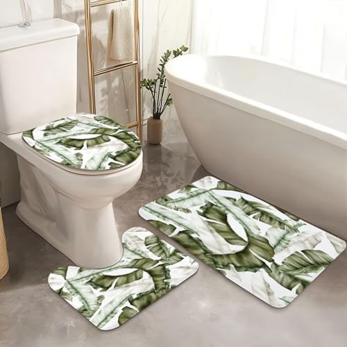 JCOOKLOFTS 4 Piece Luxury Banana Leaf Shower Set