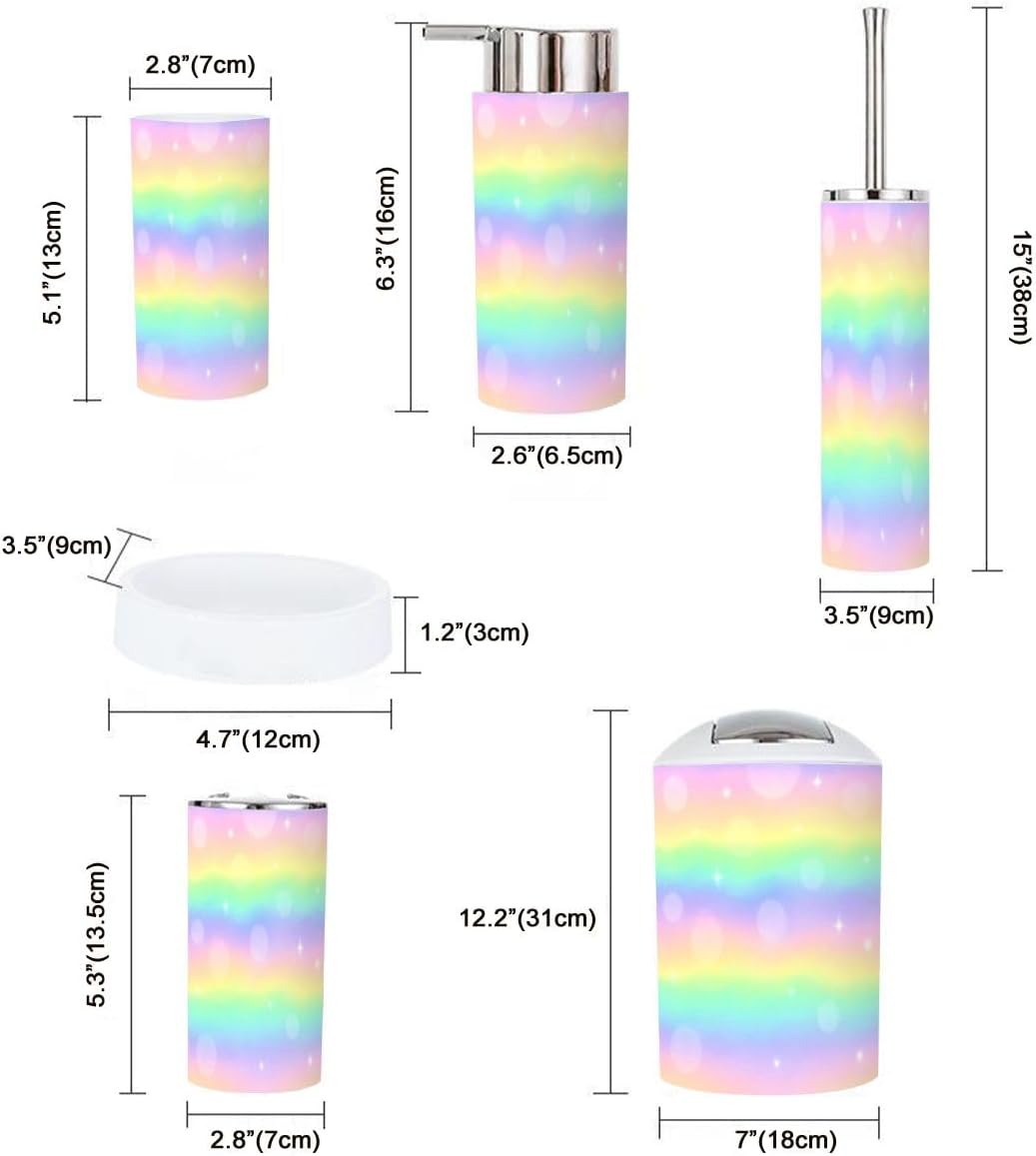 Boho Galaxy Bathroom Accessory Set 6 Piece
