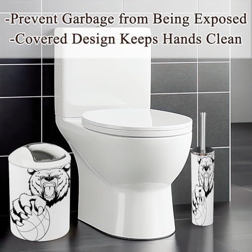 Angry Bear Bathroom Accessories Set 6 Pcs