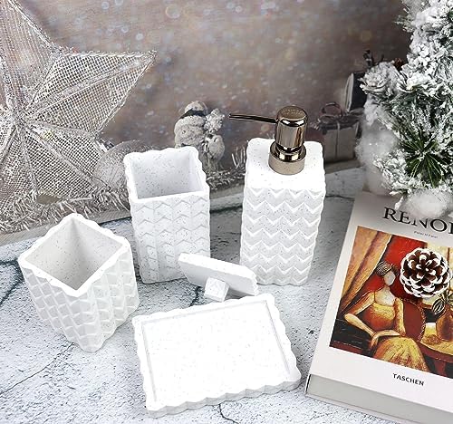 Hymmah Bathroom Accessories Set 4 Pcs Resin