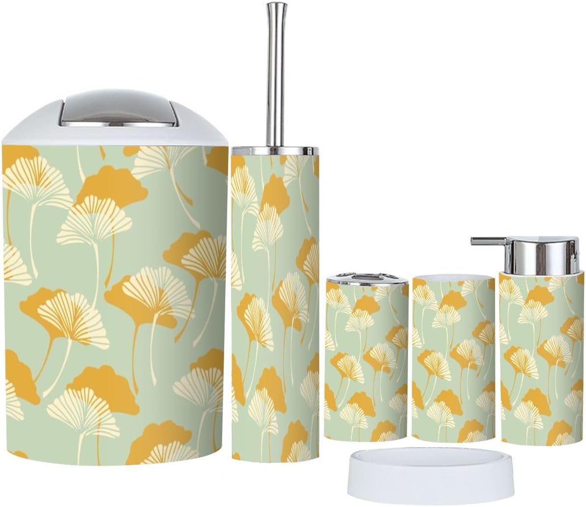 Japanese Style 6 Pcs Bathroom Accessories Set 1