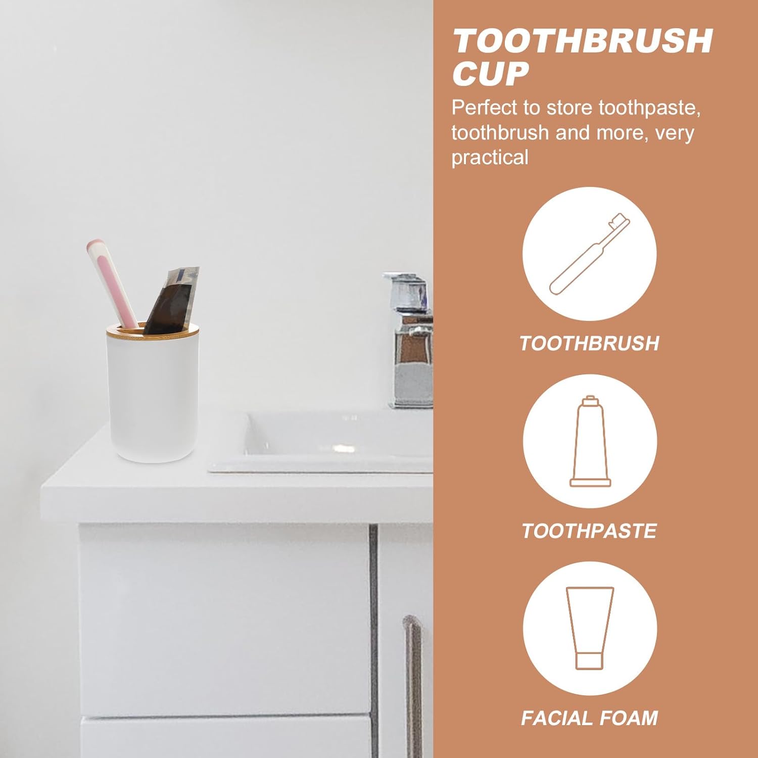 PRETYZOOM White Bathroom Storage Tray Set