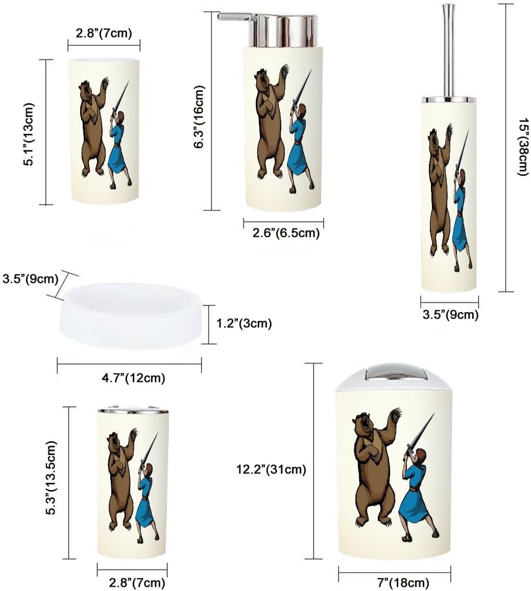 JBNJANKDAV 6-Piece Bathroom Accessories Set 1