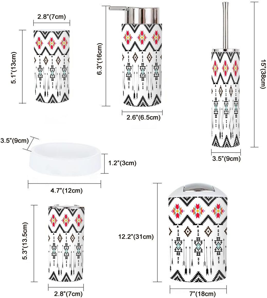 Bathroom Accessories Set 6 Pcs Modern Decor