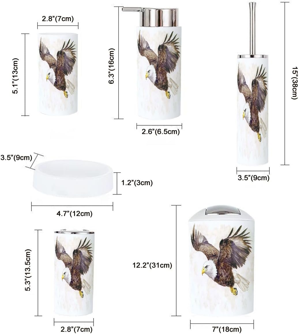 Boho Style 6 Piece Bathroom Accessory Set 1
