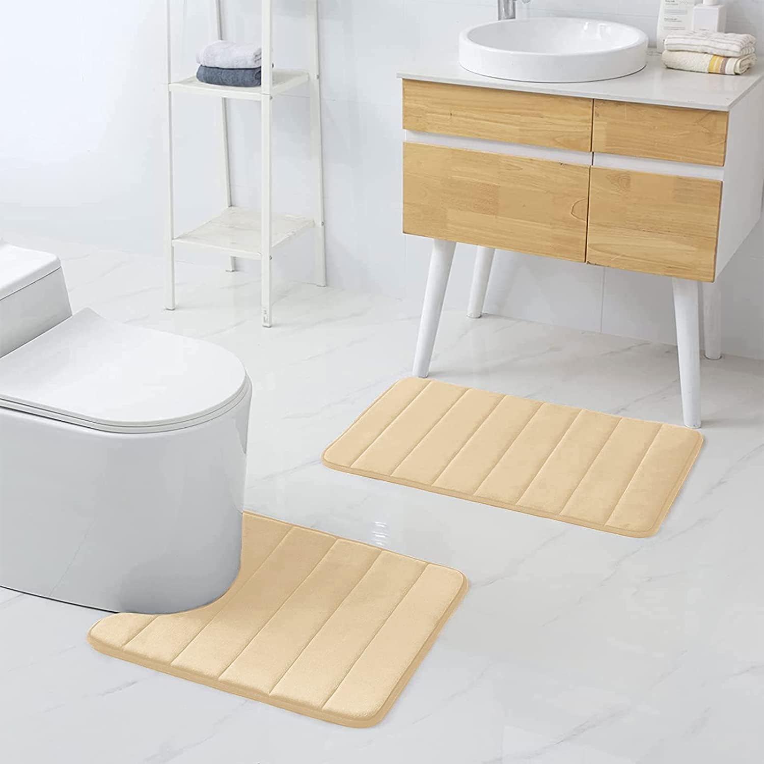 Buganda Memory Foam Toilet Rug Non-Slip Absorbent