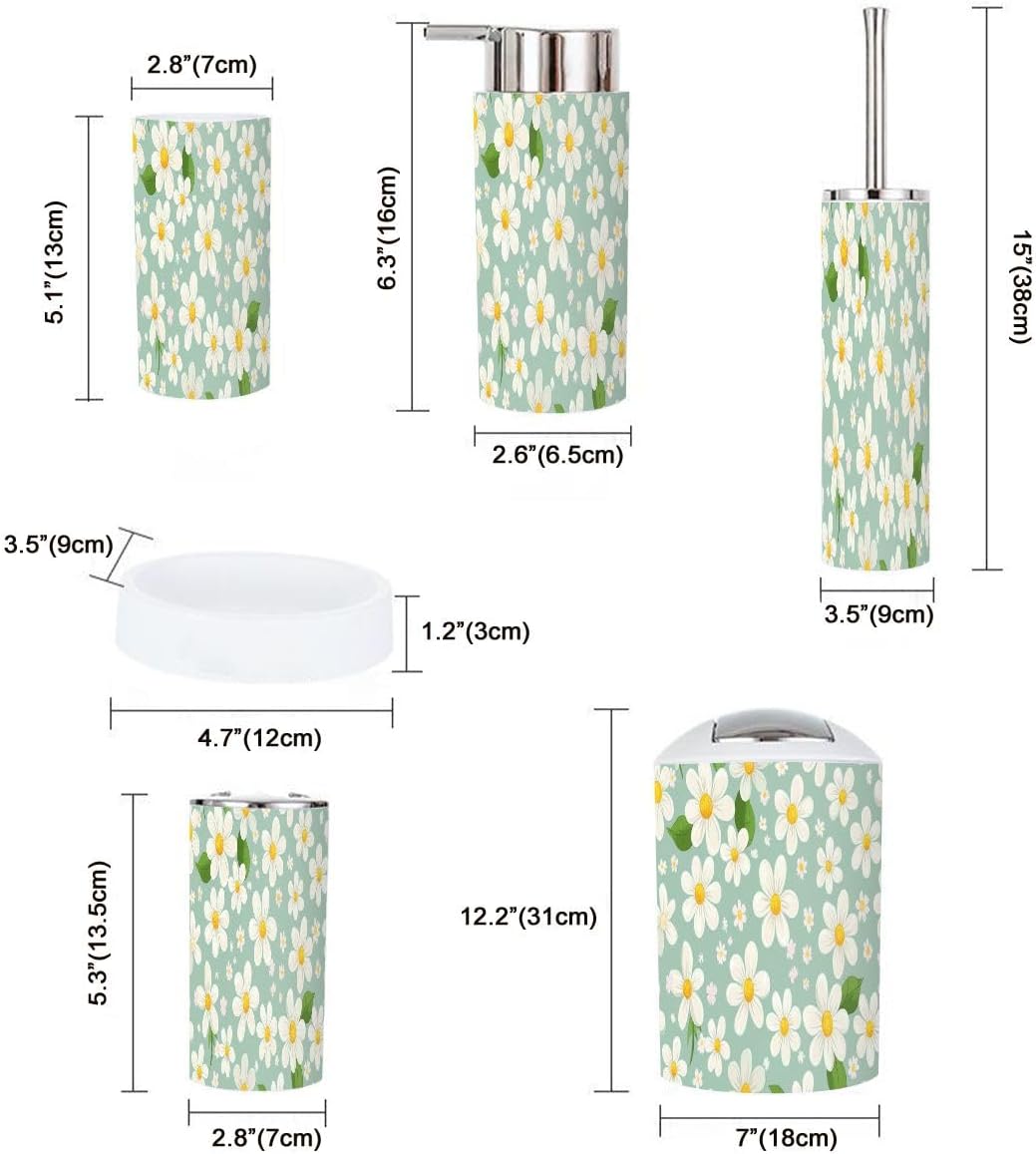 Boho Style Bathroom Accessories Set 6 Piece