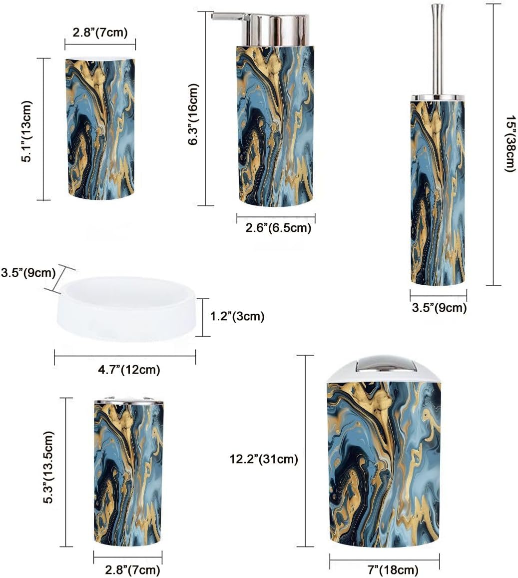 TRANQDEHOM 6 Piece Bathroom Accessory Set 1