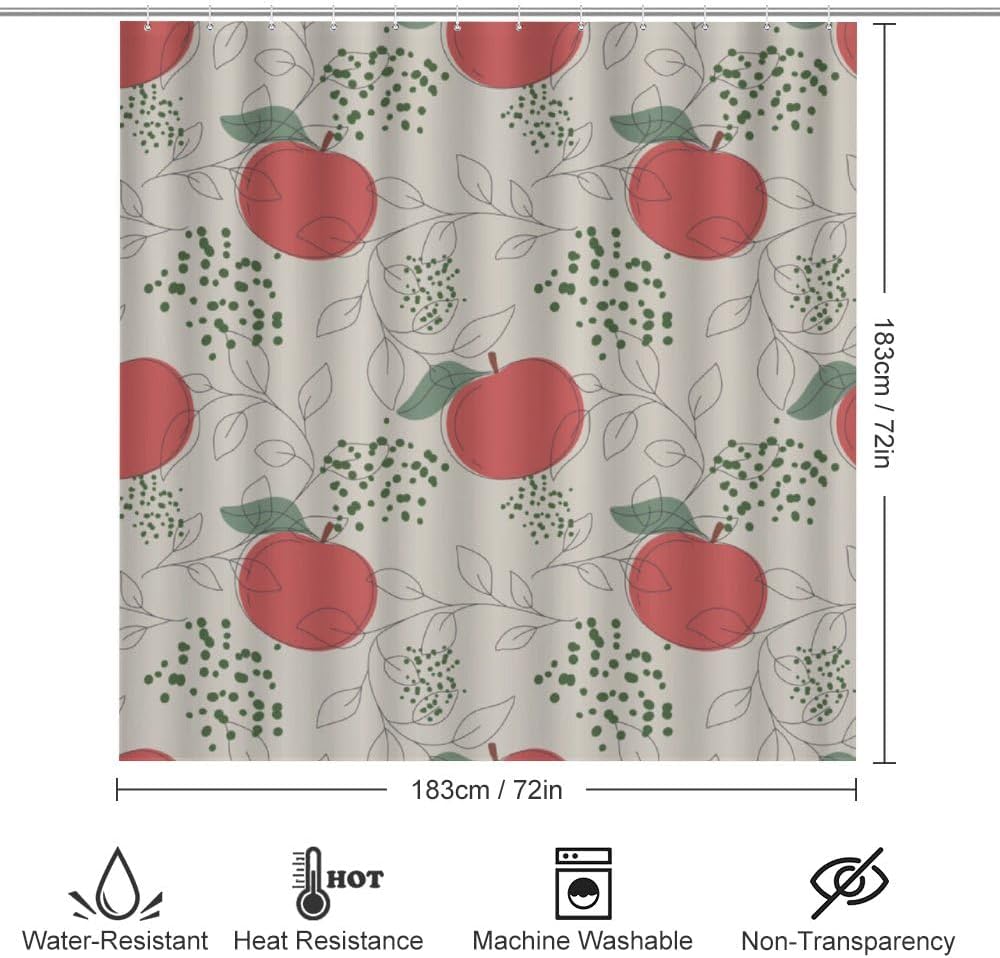 Kuizee 4-Piece Bathroom Set with Non-Slip Mats and Shower Curtain