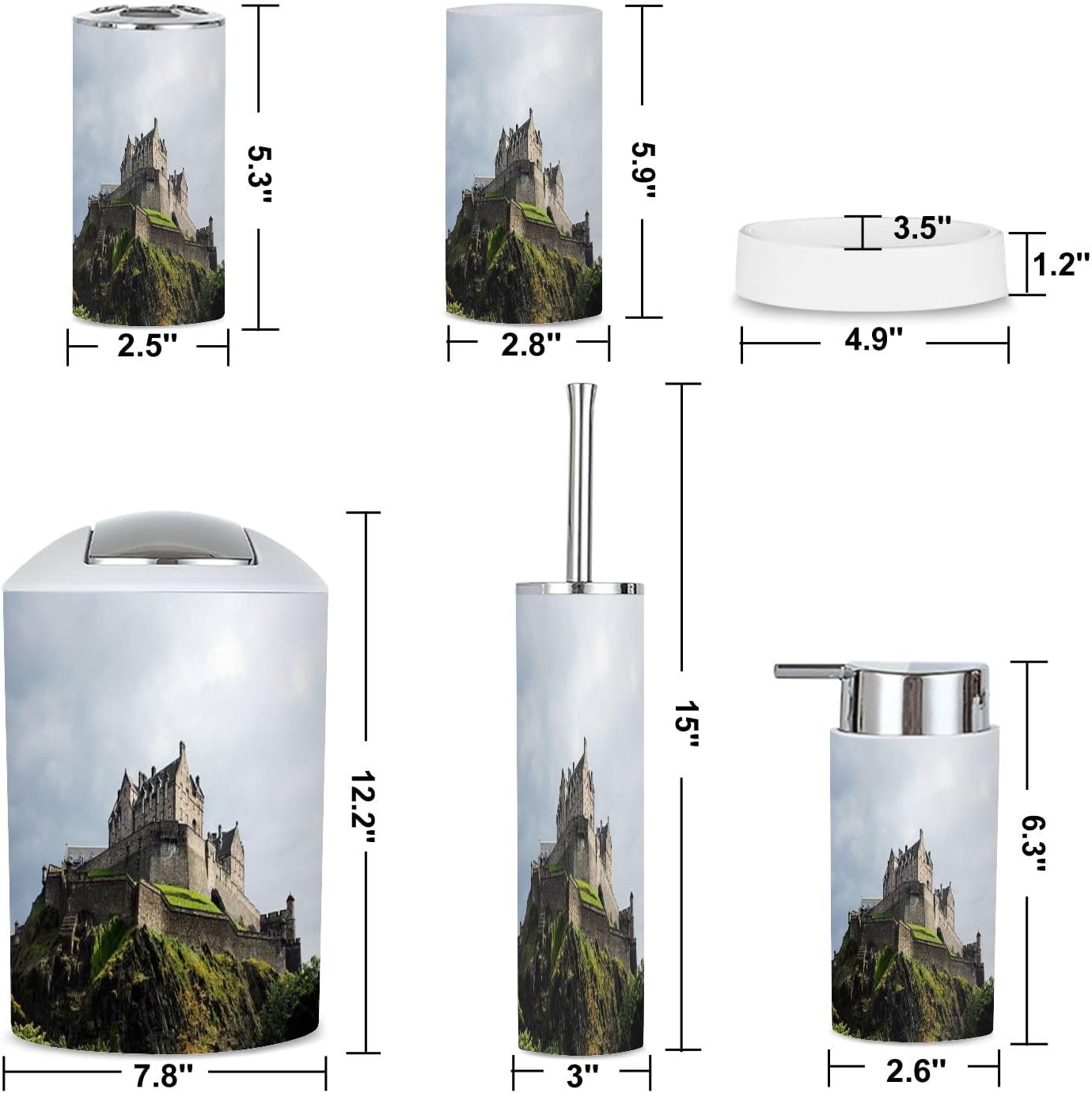 6 Piece Boho Bathroom Decor Accessories Set