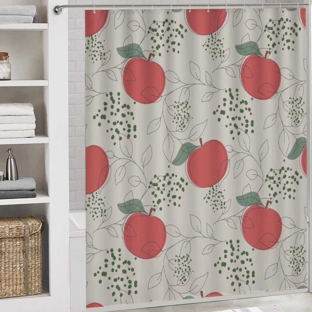 Kuizee 4-Piece Bathroom Set with Non-Slip Mats and Shower Curtain