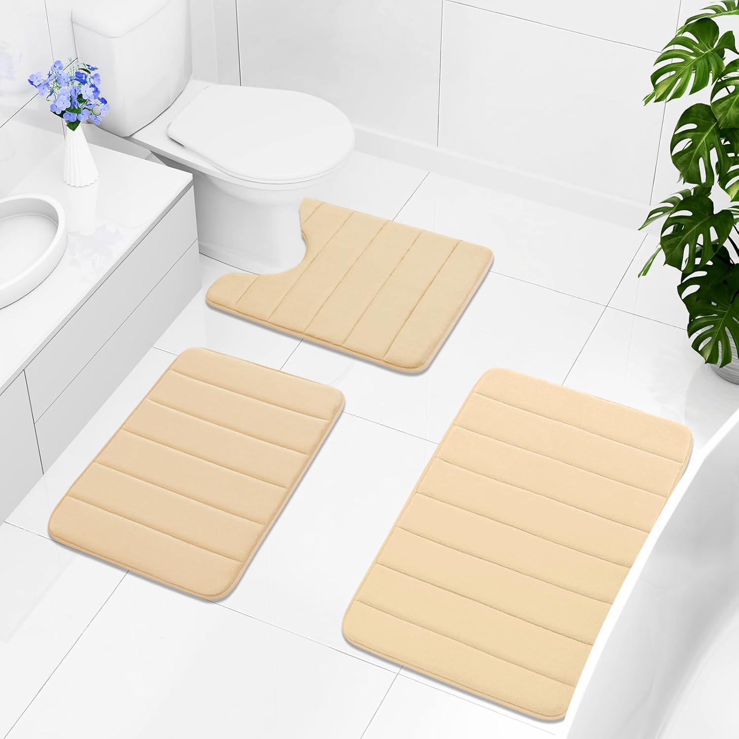 Buganda Memory Foam Toilet Rug Non-Slip Absorbent