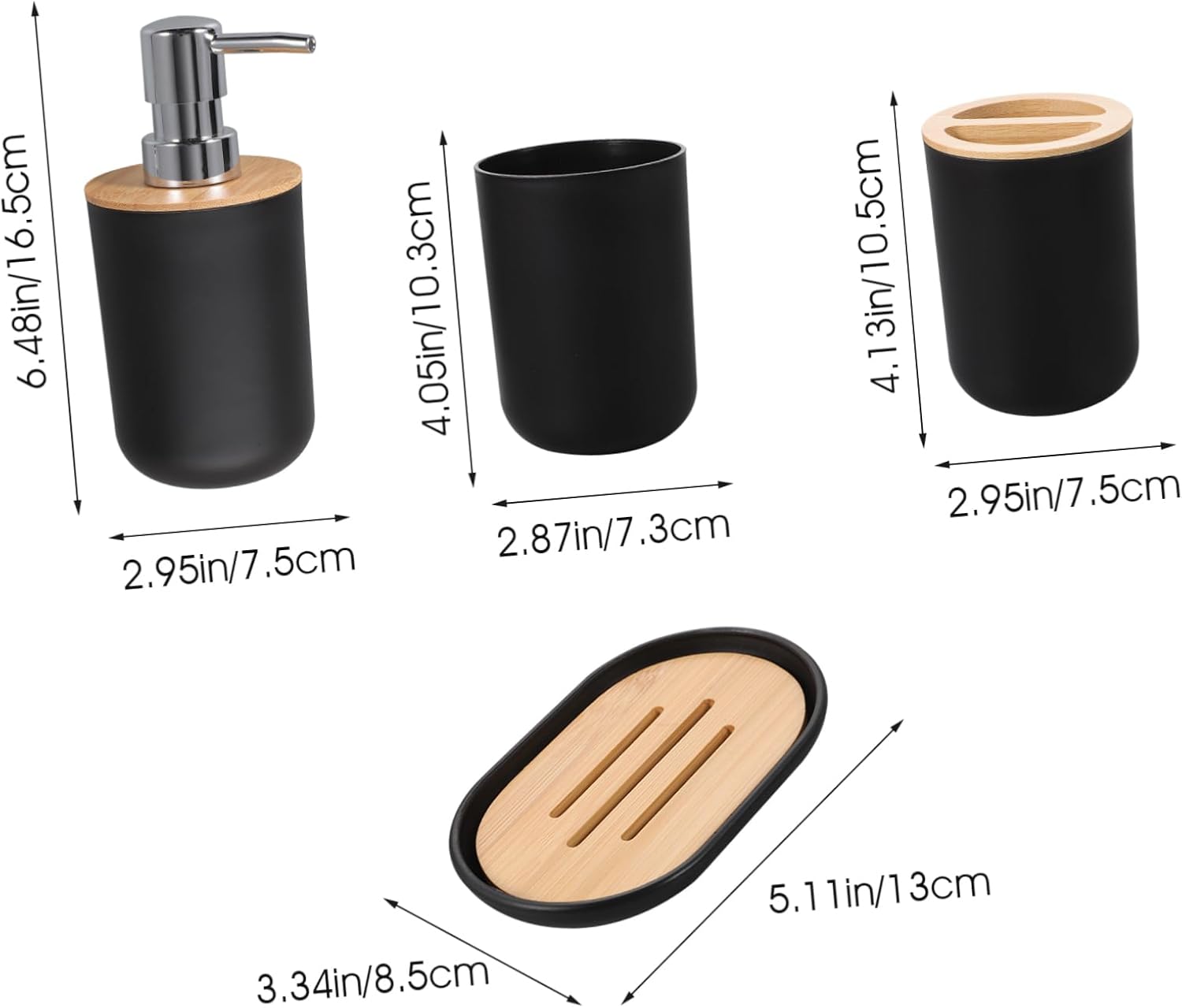 Cabilock Bath Accessories Set with Cup Holder and Toothbrush Holder 1