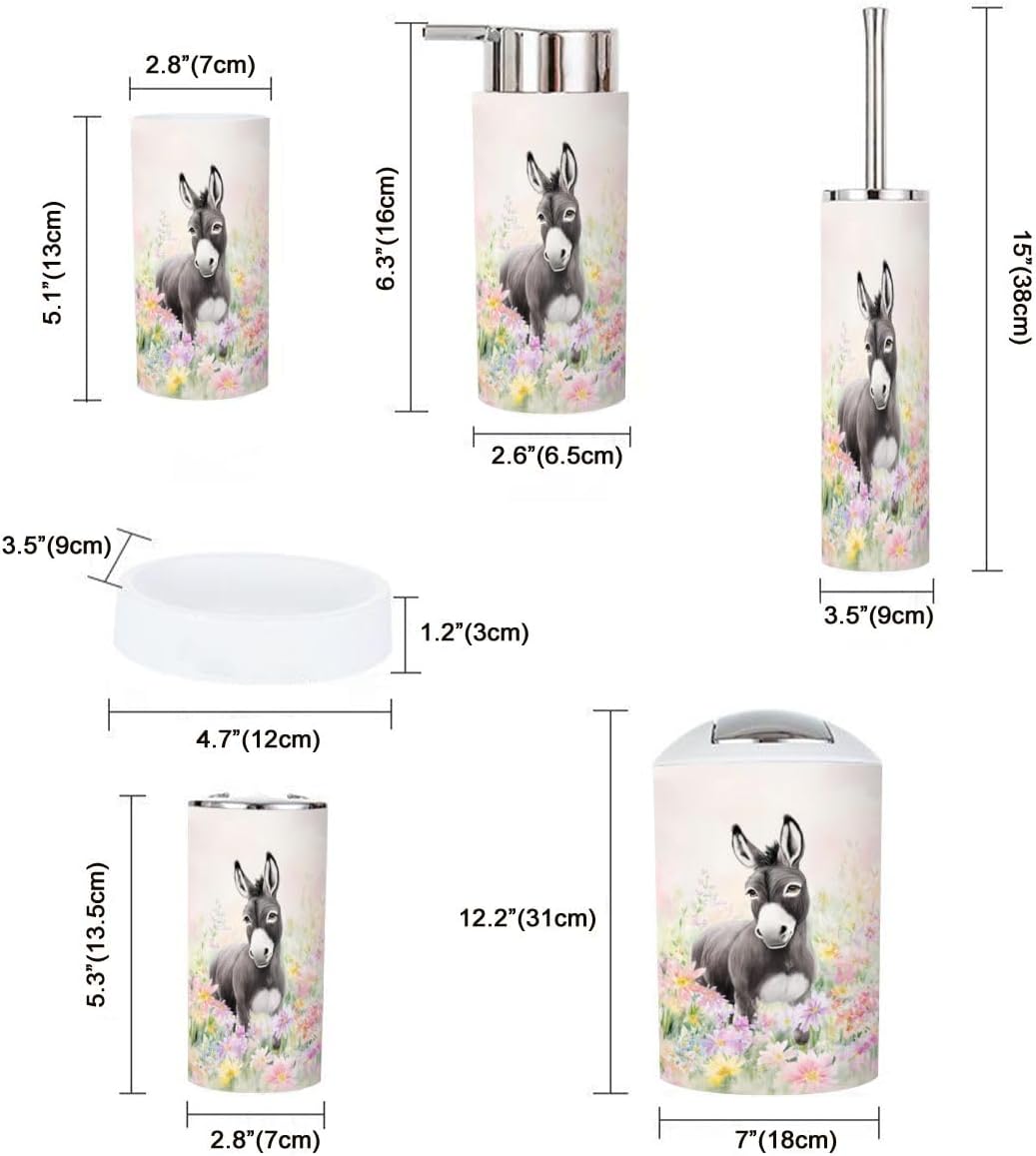 Boho Bathroom Accessory Set 6 Piece 1