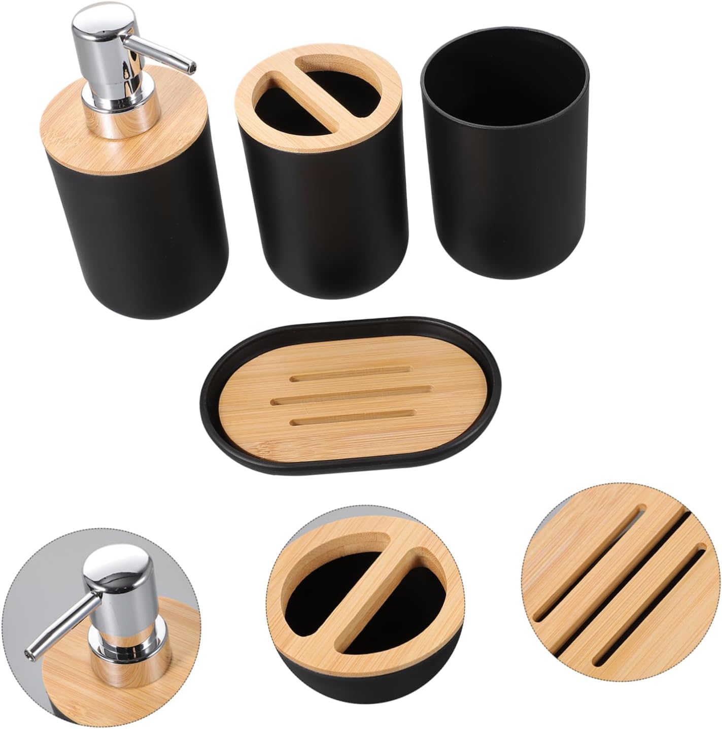 Cabilock Bath Accessories Set with Cup Holder and Toothbrush Holder 1