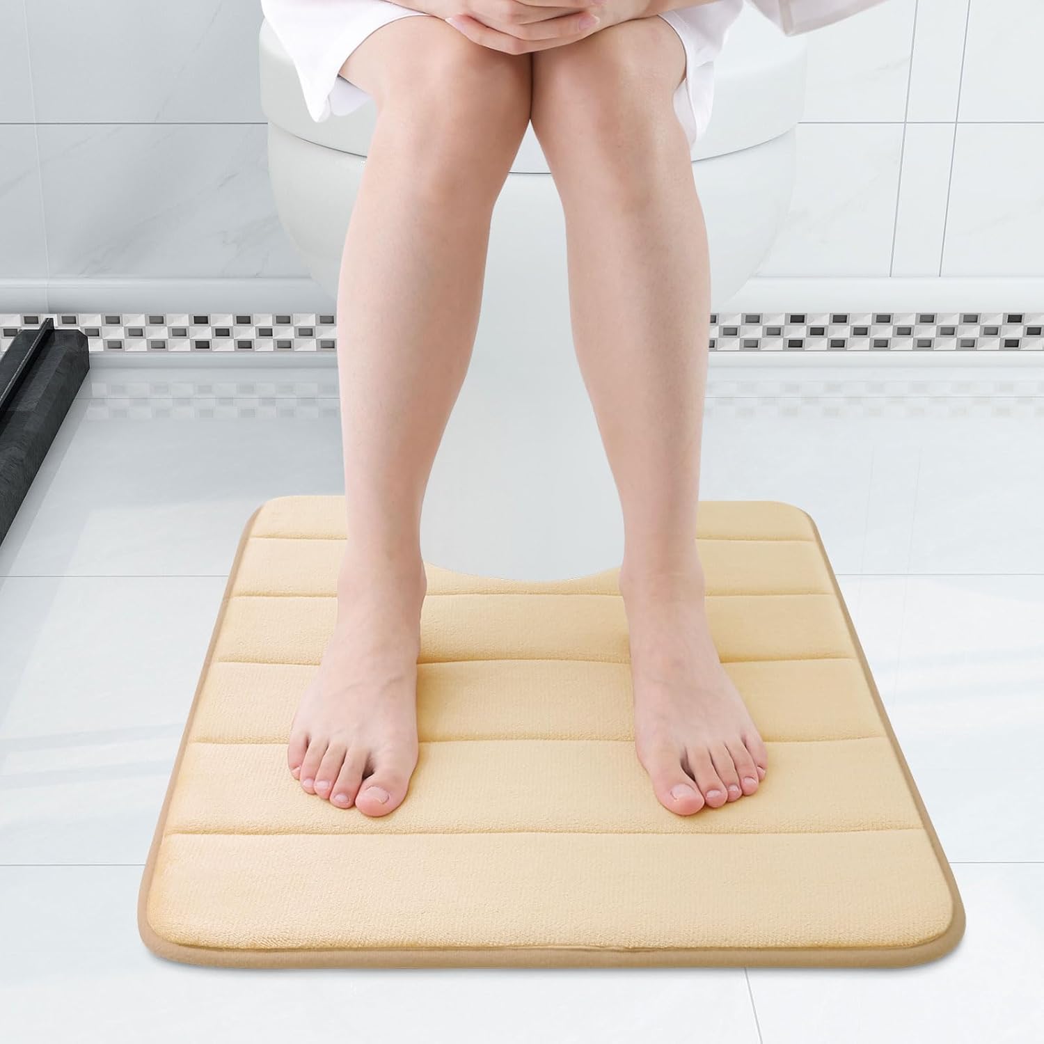 Buganda Memory Foam Toilet Rug Non-Slip Absorbent