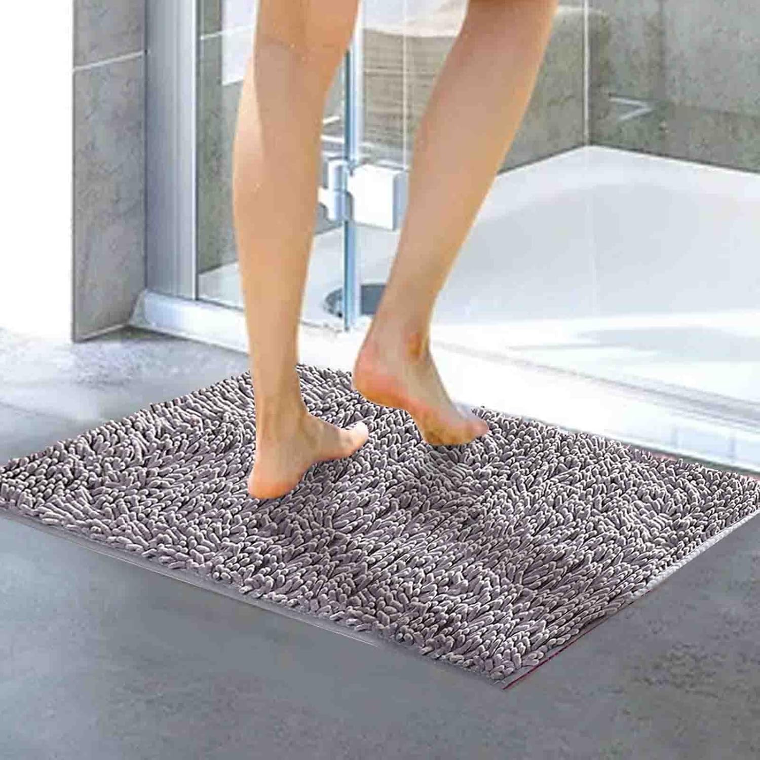 Scceatti Plush Kitchen Rugs Set Non-Slip Bathroom Mat