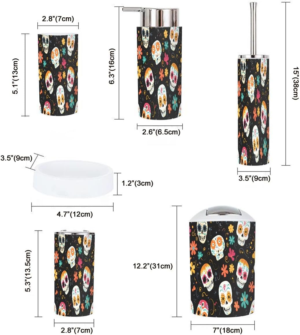 Boho Modern Bathroom Accessory Set 6 Piece