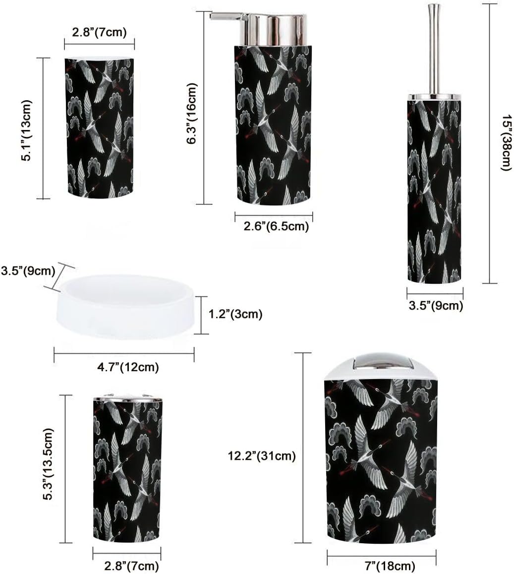 JBNJANKDAV 6 Pcs Bathroom Accessories Set