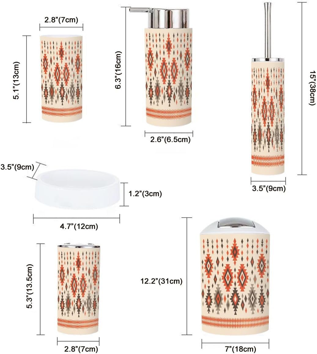 TRANQDEHOM 6-Piece Bathroom Accessory Set
