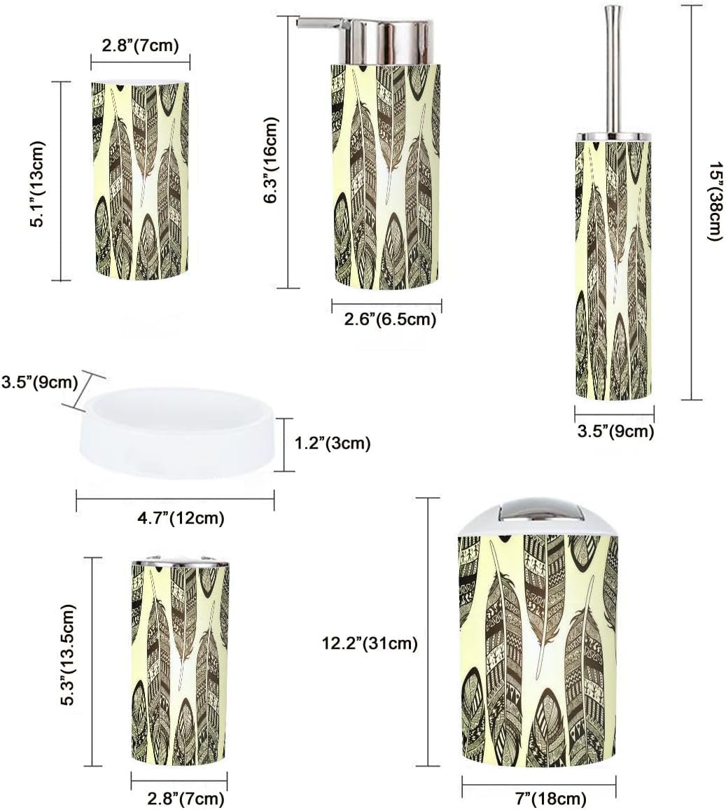 JBNJANKDAV Bathroom Accessories Set 6 Pcs