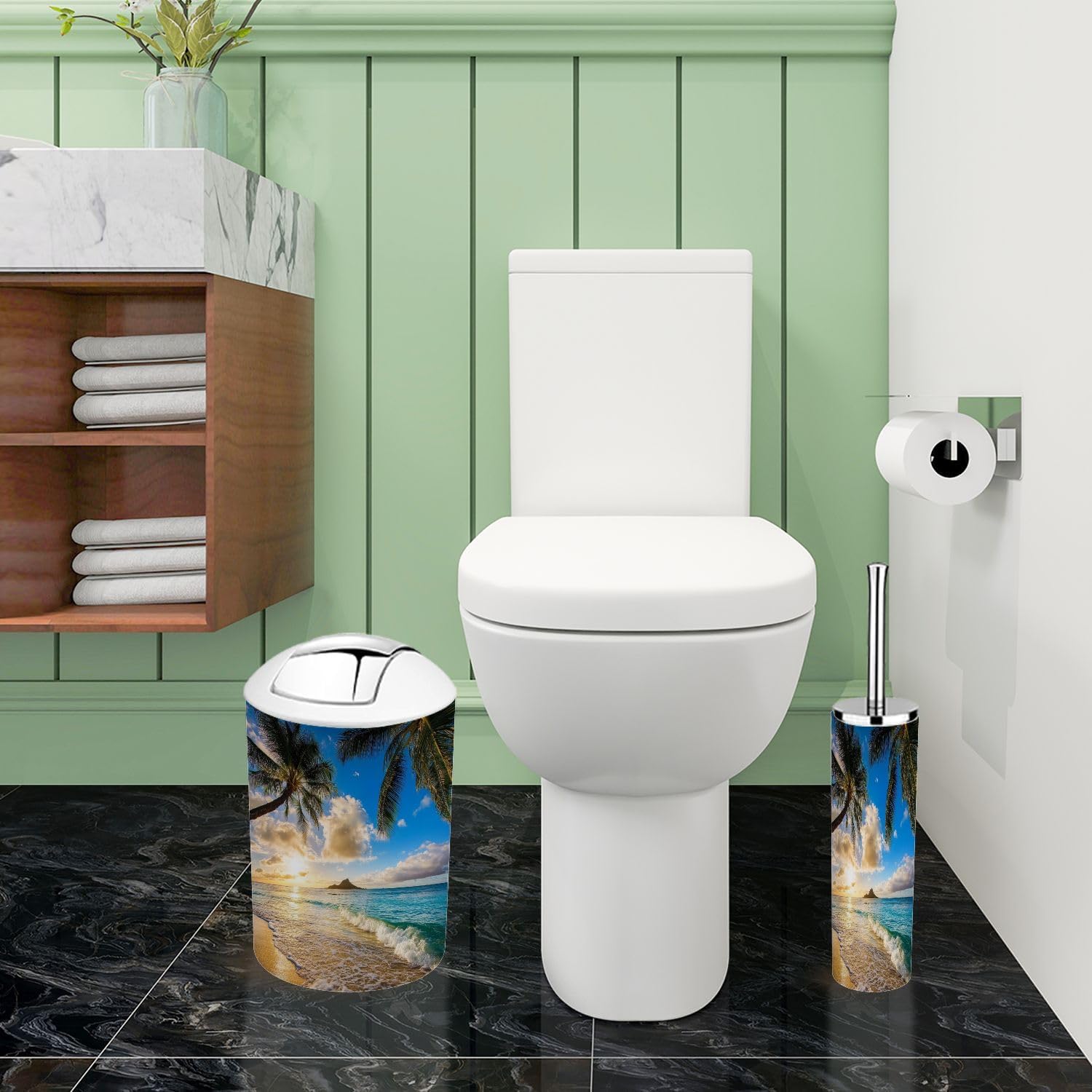 Boho Style 6-Piece Bathroom Accessory Set