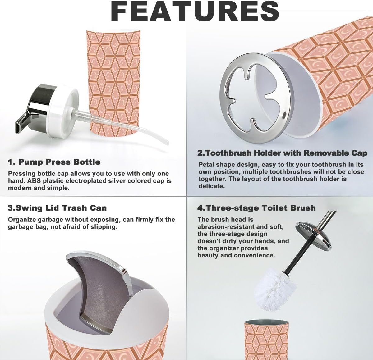 Celestial Bathroom Accessories Set 6 Pcs 1