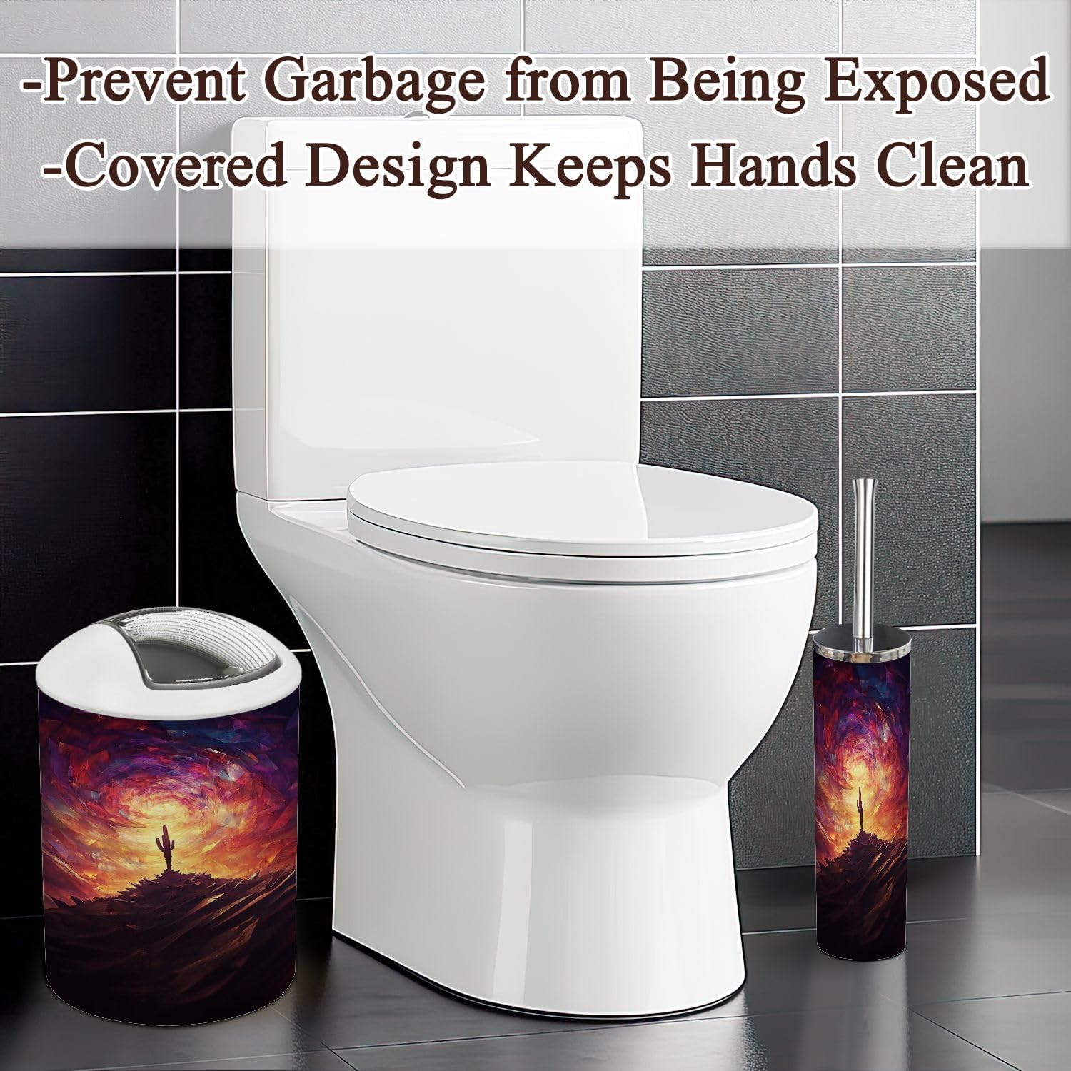 6 Piece Desert Cactus Bathroom Accessories Set