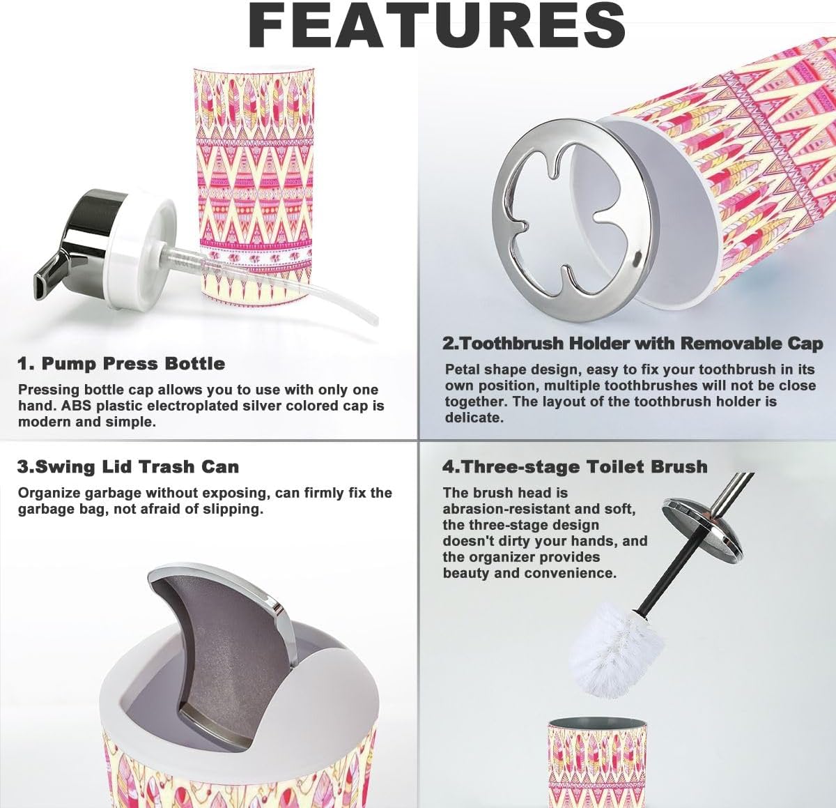 JBNJANKDAV 6 Pcs Bathroom Accessories Set 1