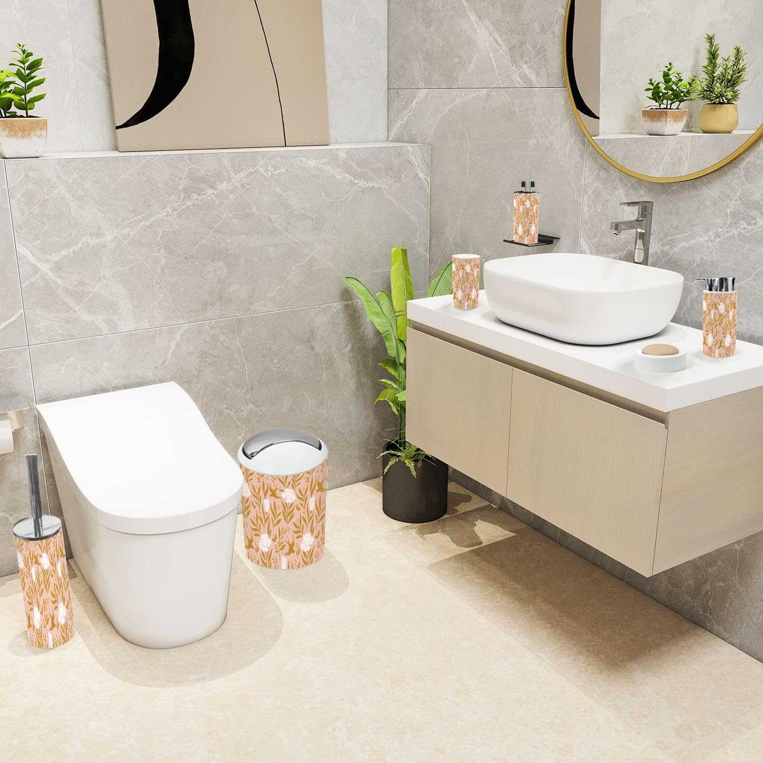Boho Mystical 6 Piece Bathroom Accessories Set