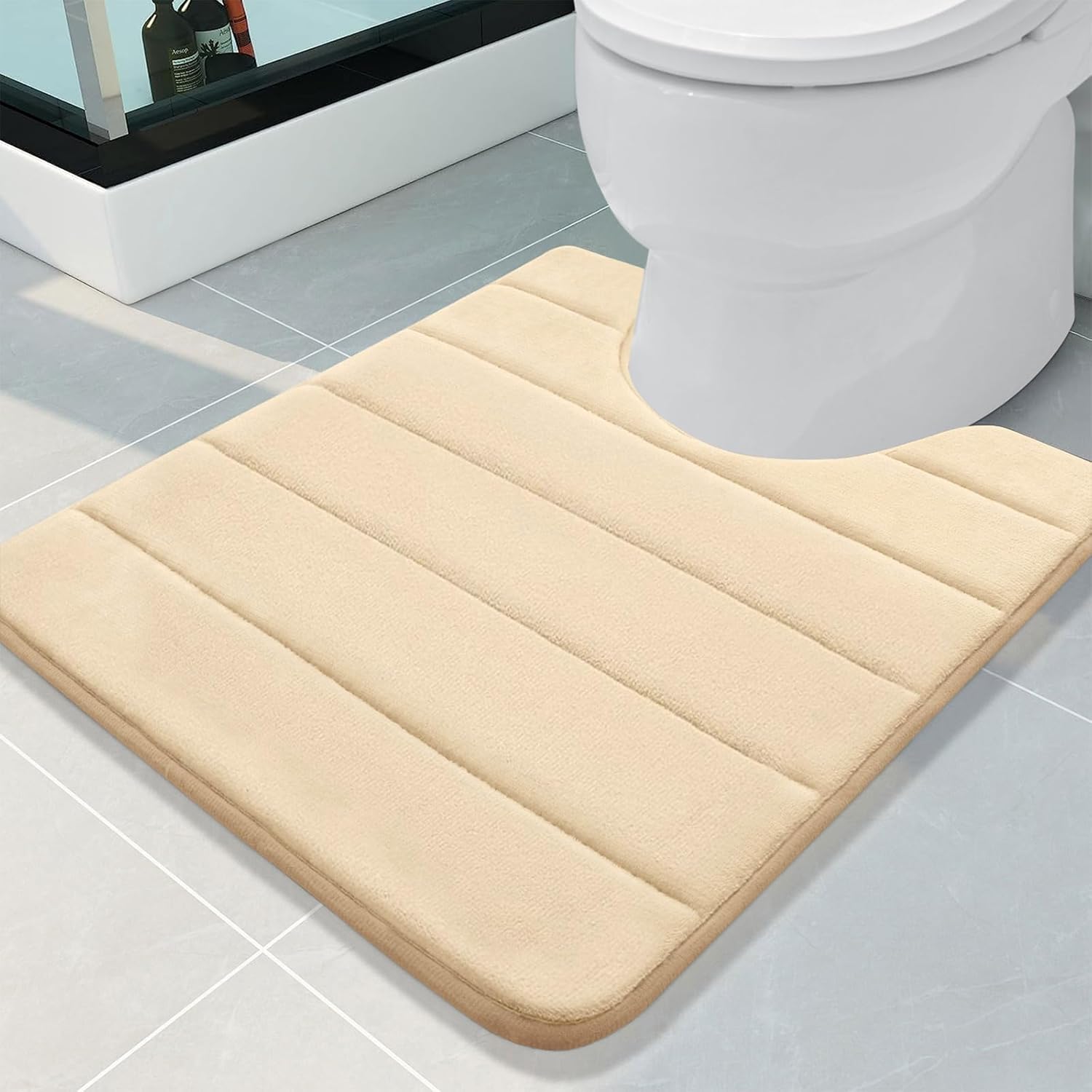 Buganda Memory Foam Toilet Rug Non-Slip Absorbent