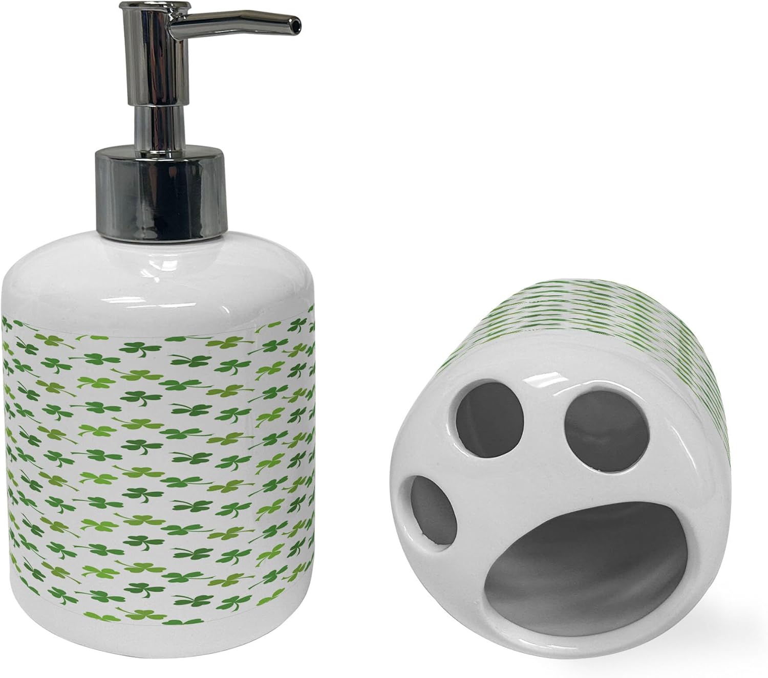 Ambesonne St Patricks Day Soap Toothbrush Holder Set