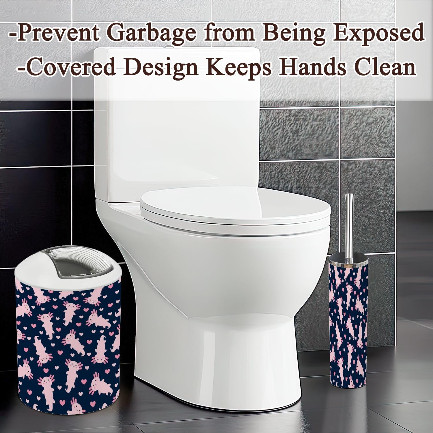 6 Piece Axolotl Bathroom Accessories Set 1