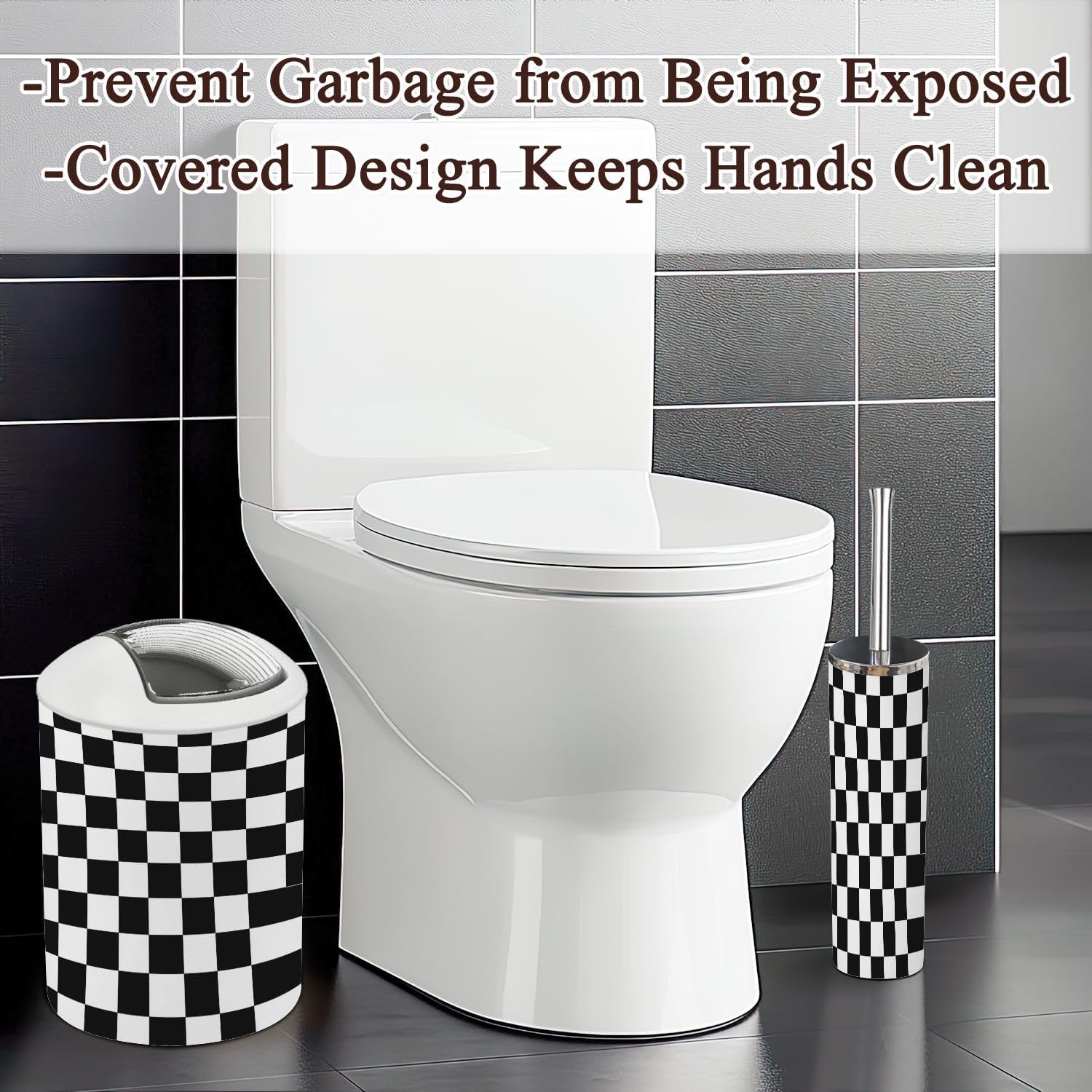 6 Piece Bathroom Accessories Set Modern Boho Design