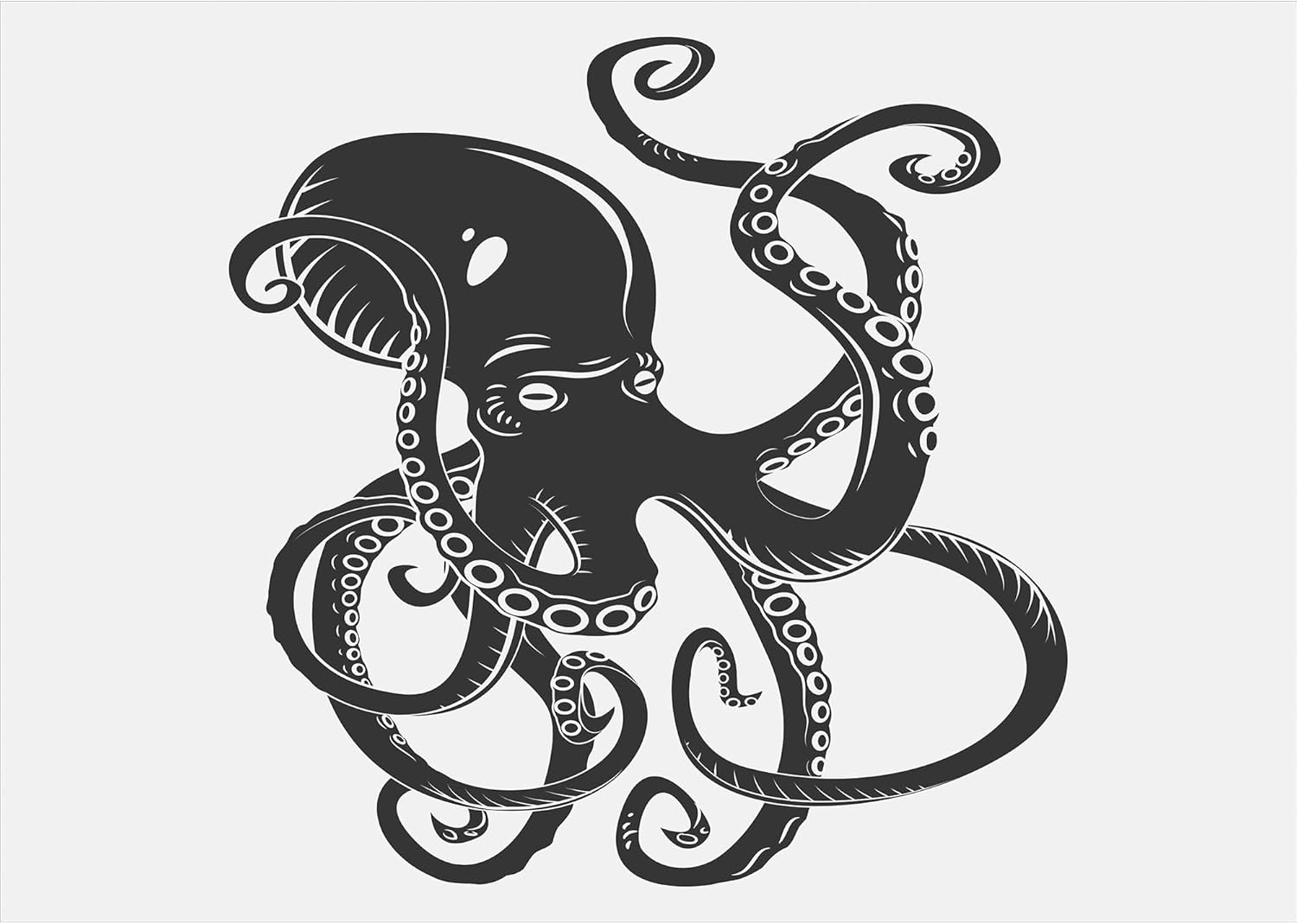 Ambesonne Octopus Soap Dispenser Toothbrush Holder Set 1