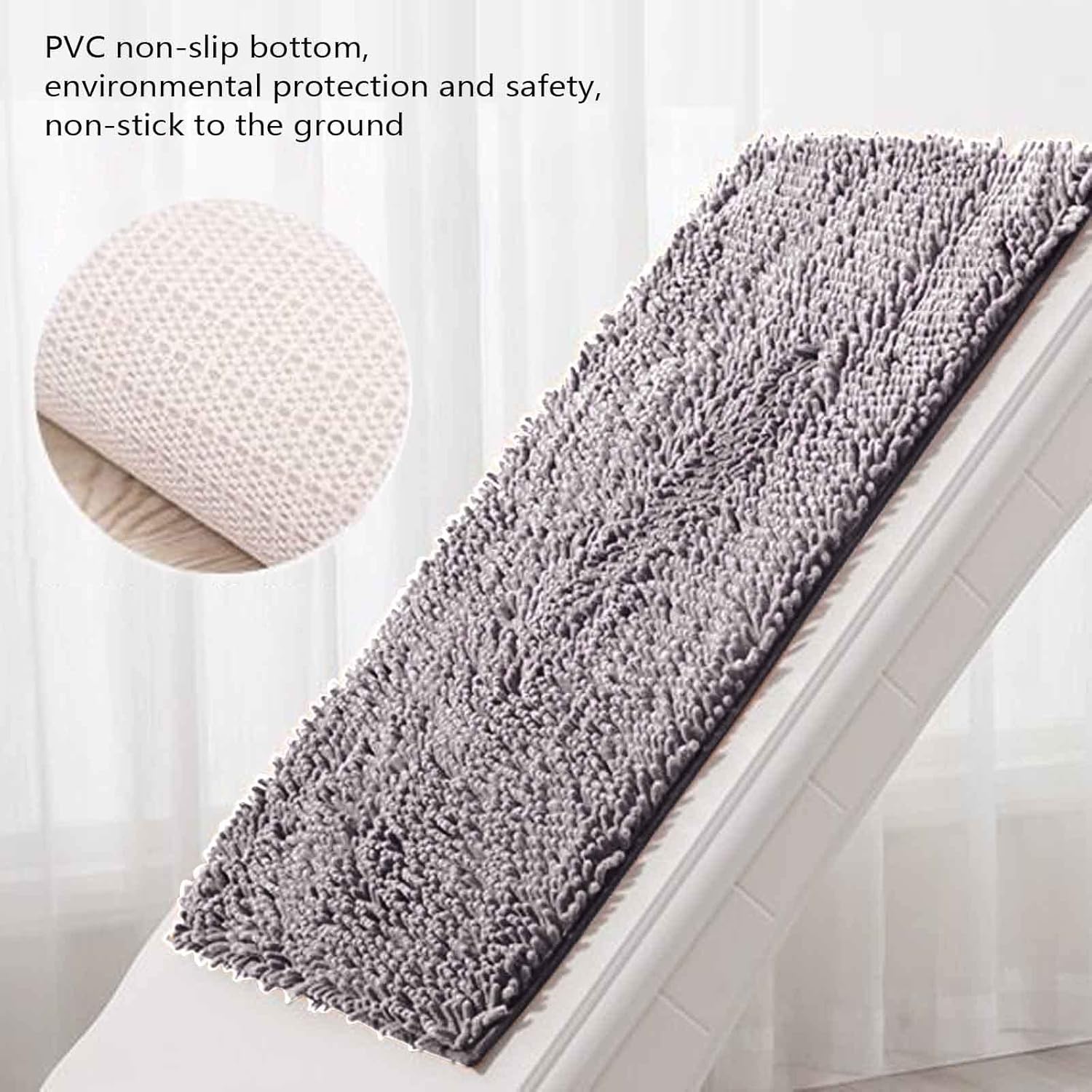 Scceatti Plush Kitchen Rugs Set Non-Slip Bathroom Mat
