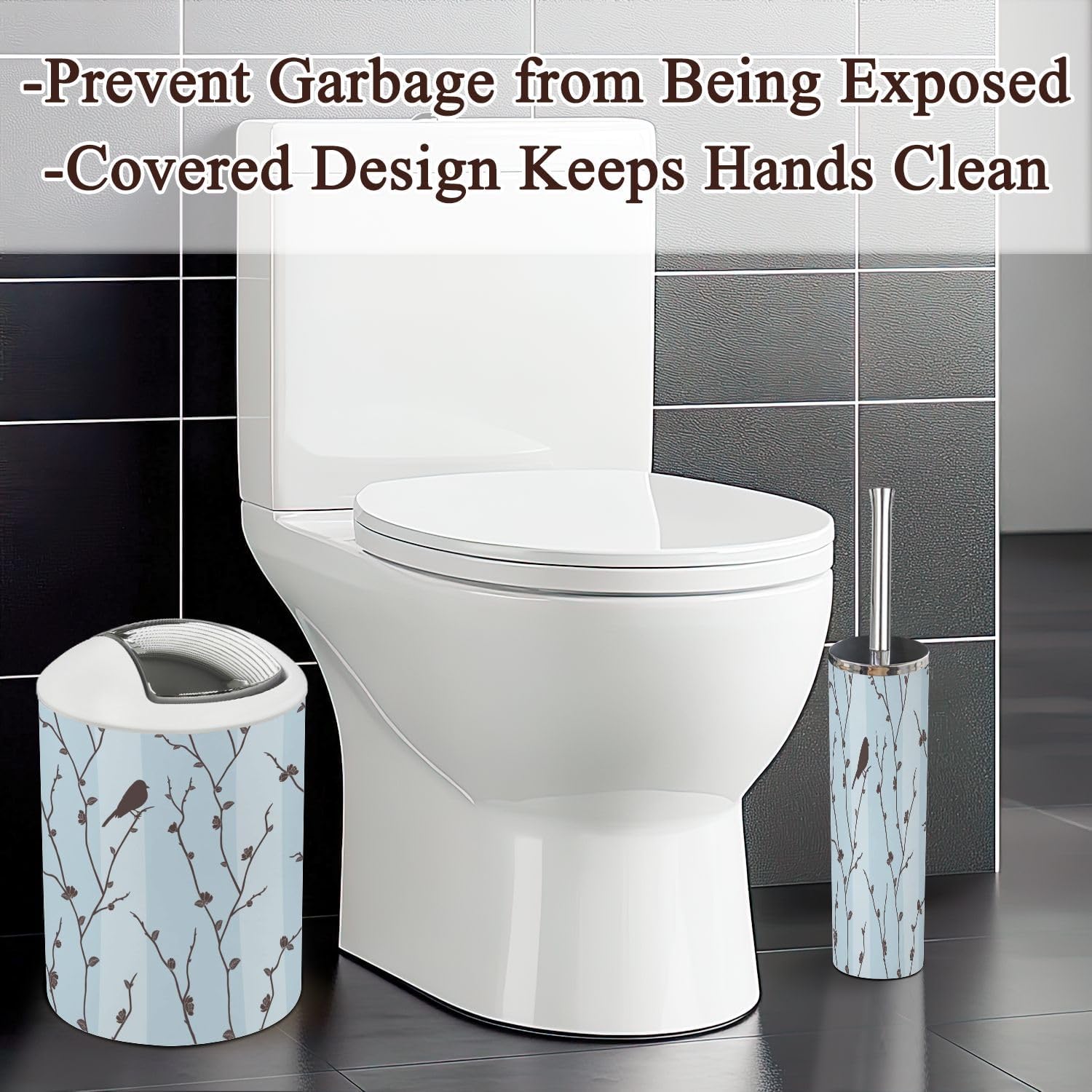 Bathroom Accessories Set 6 Pcs Durable Modern Organize