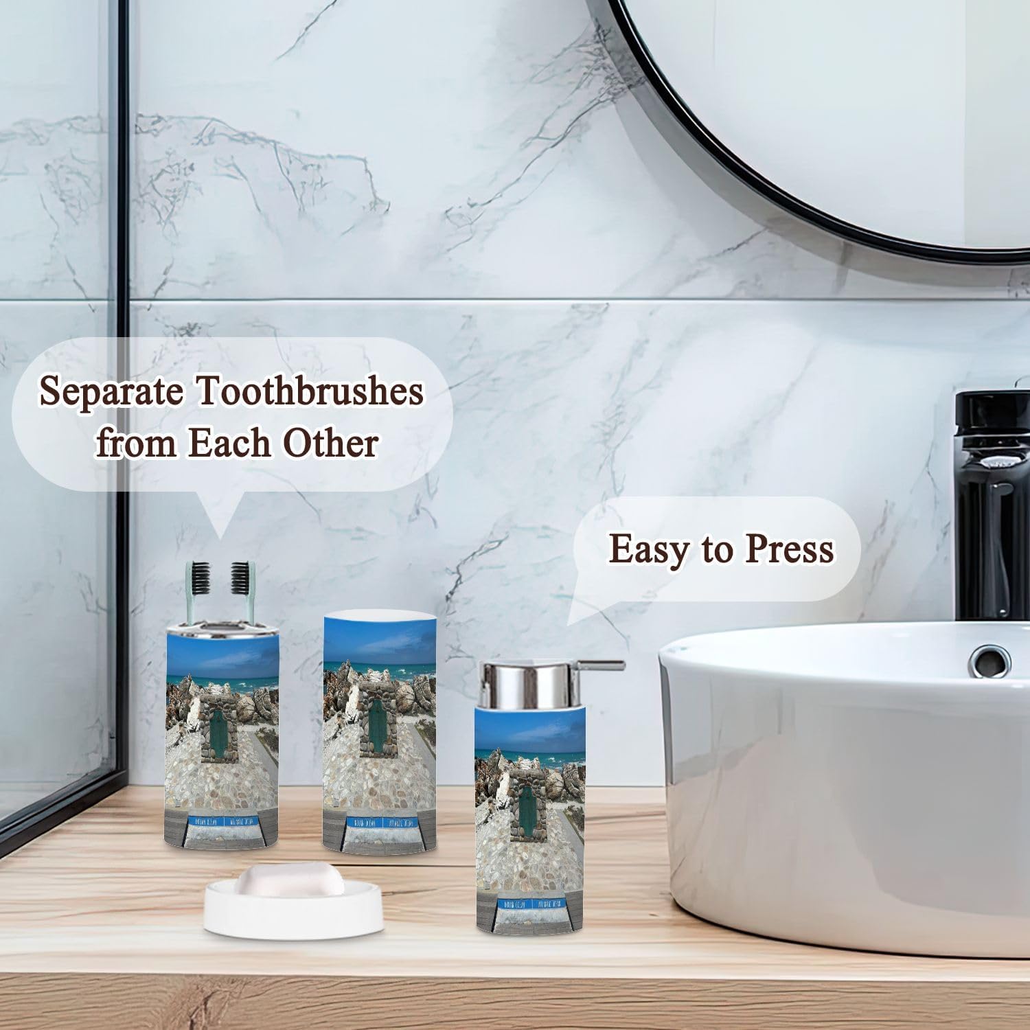 6 Piece Cape Agulhas Boho Bathroom Set