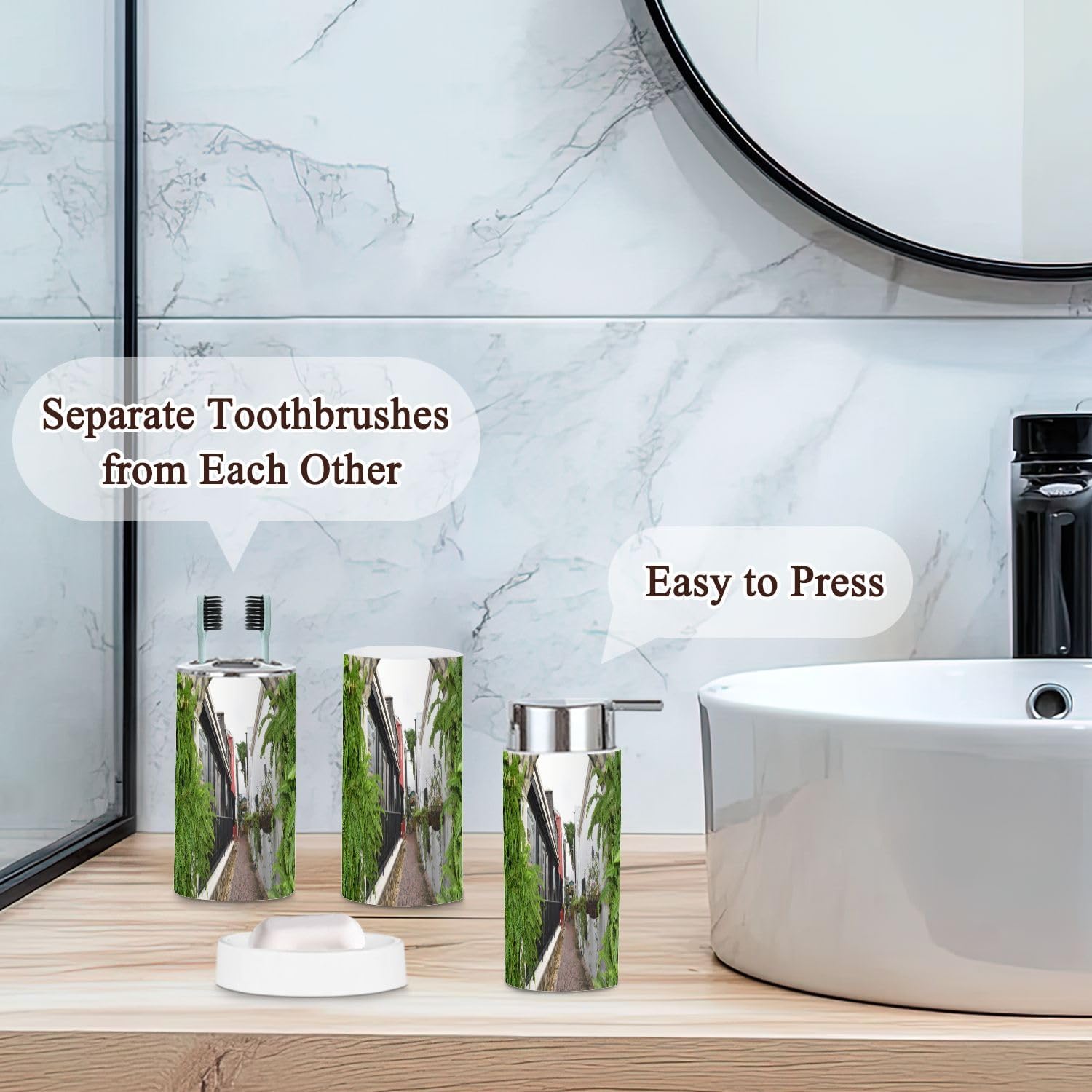 GISGBJW 6 Piece Bathroom Accessories Set