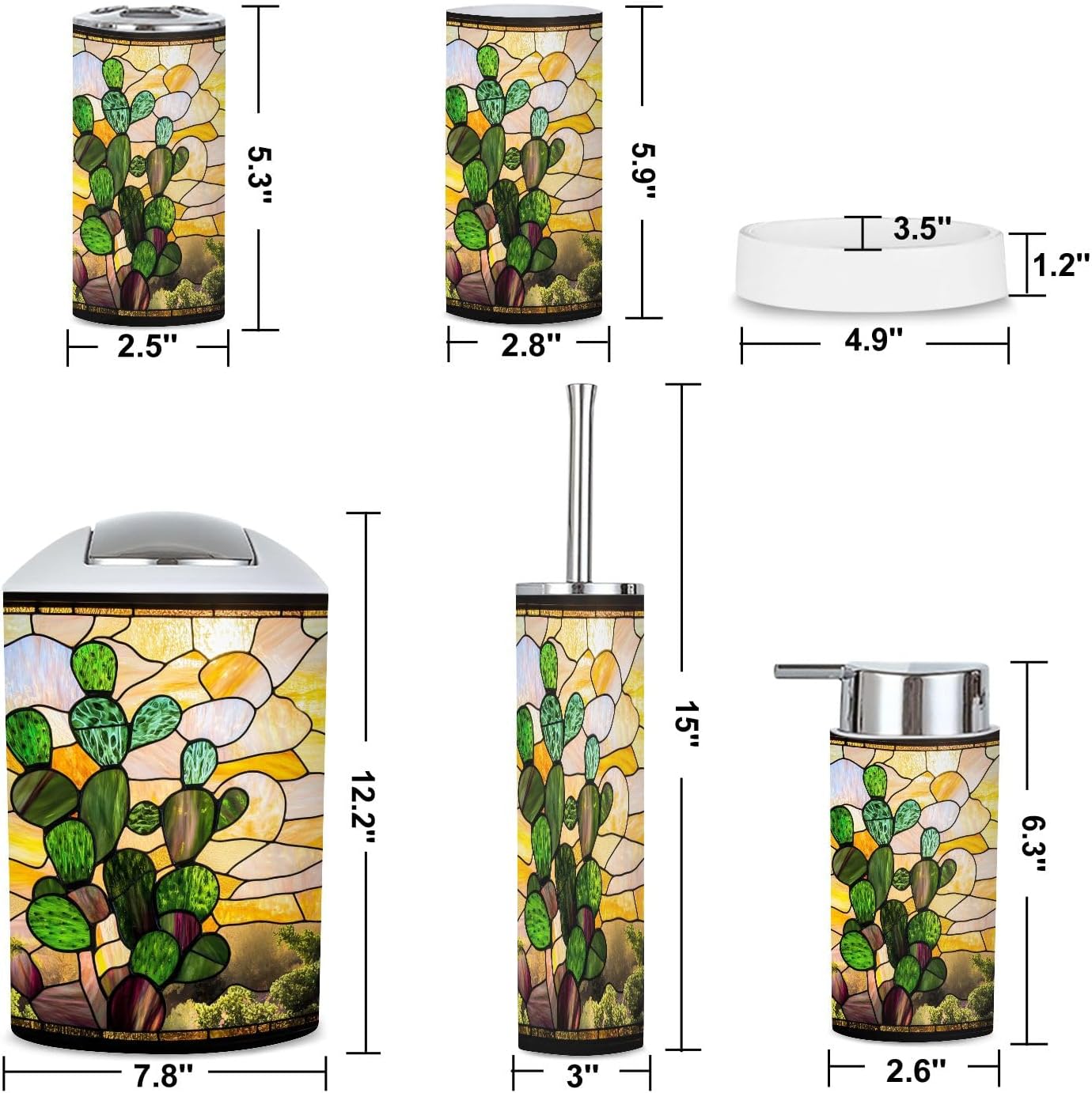 Mystical Southwestern Desert Bathroom Accessories Set