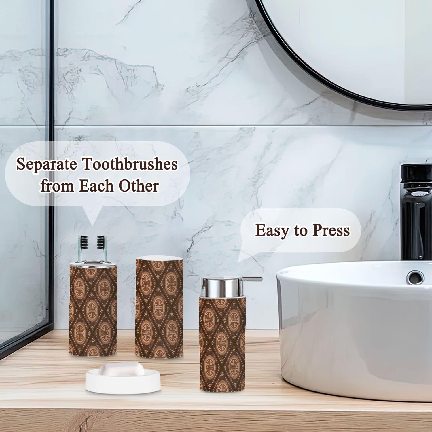 JBNJANKDAV 6 Piece Bathroom Accessories Set
