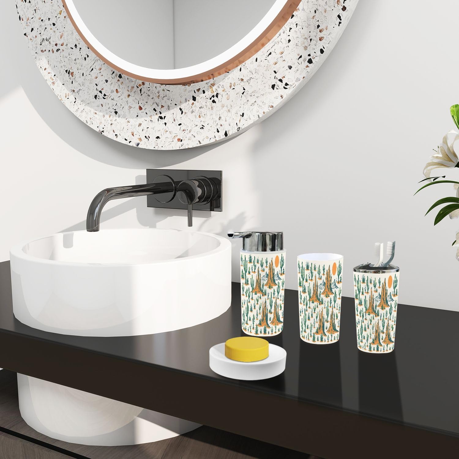 Boho Desert Bathroom Accessory Set 6 Piece
