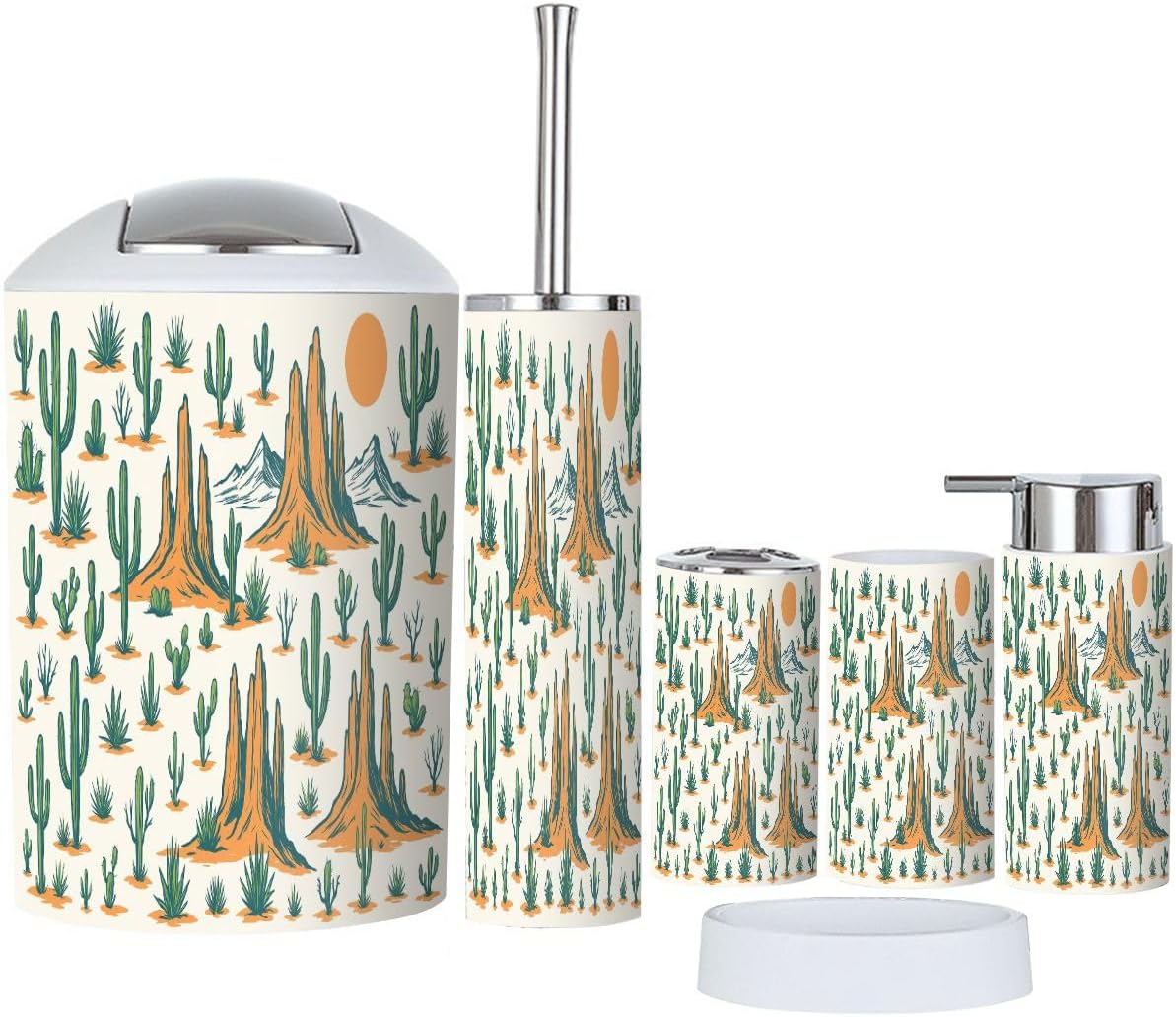 Boho Desert Bathroom Accessory Set 6 Piece