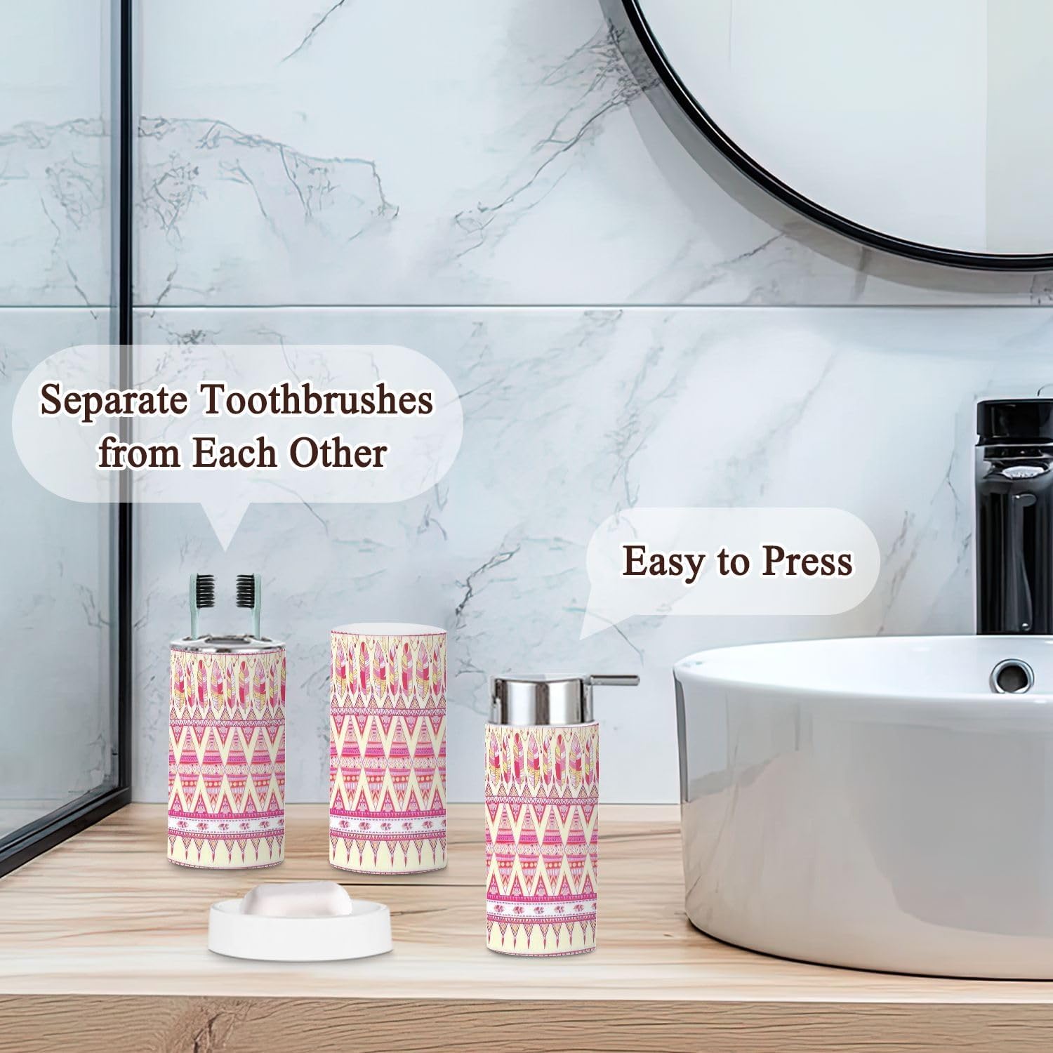 JBNJANKDAV 6 Pcs Bathroom Accessories Set 1