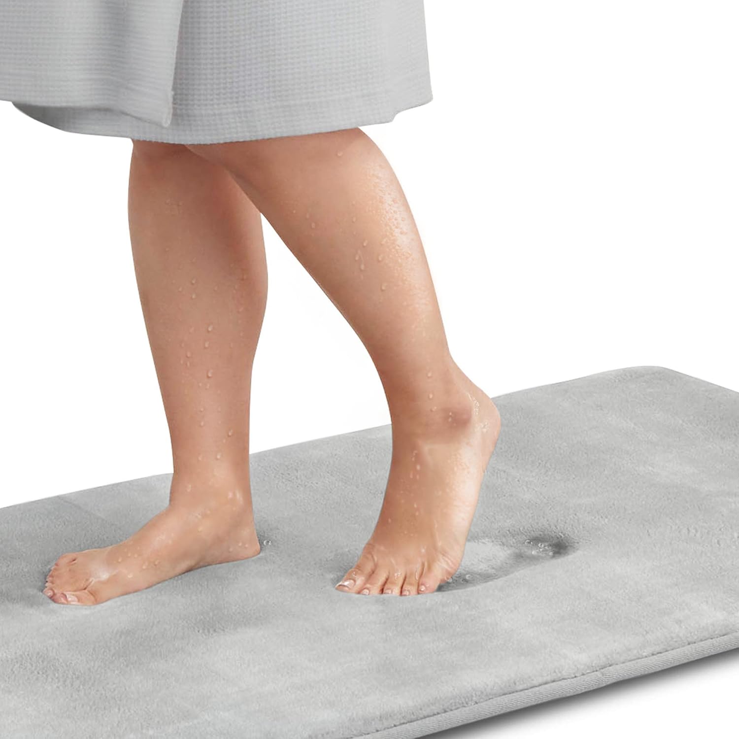 Genteele Non Slip Bath Mat - Quick Dry Memory Foam 17x24